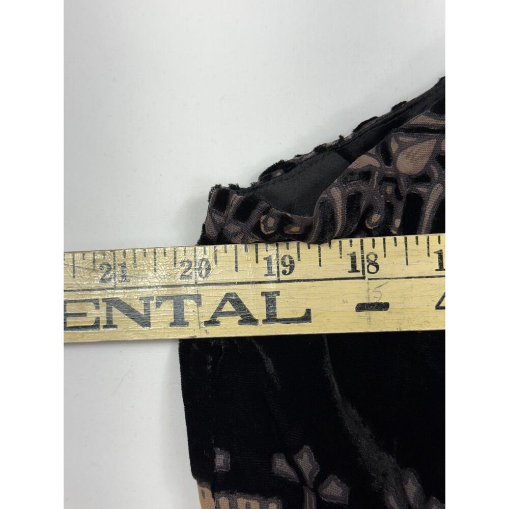 NWT Max Studio Size L  Mini Dress Black Nude Velvet Pattern Halter Neck - Picture 9 of 12